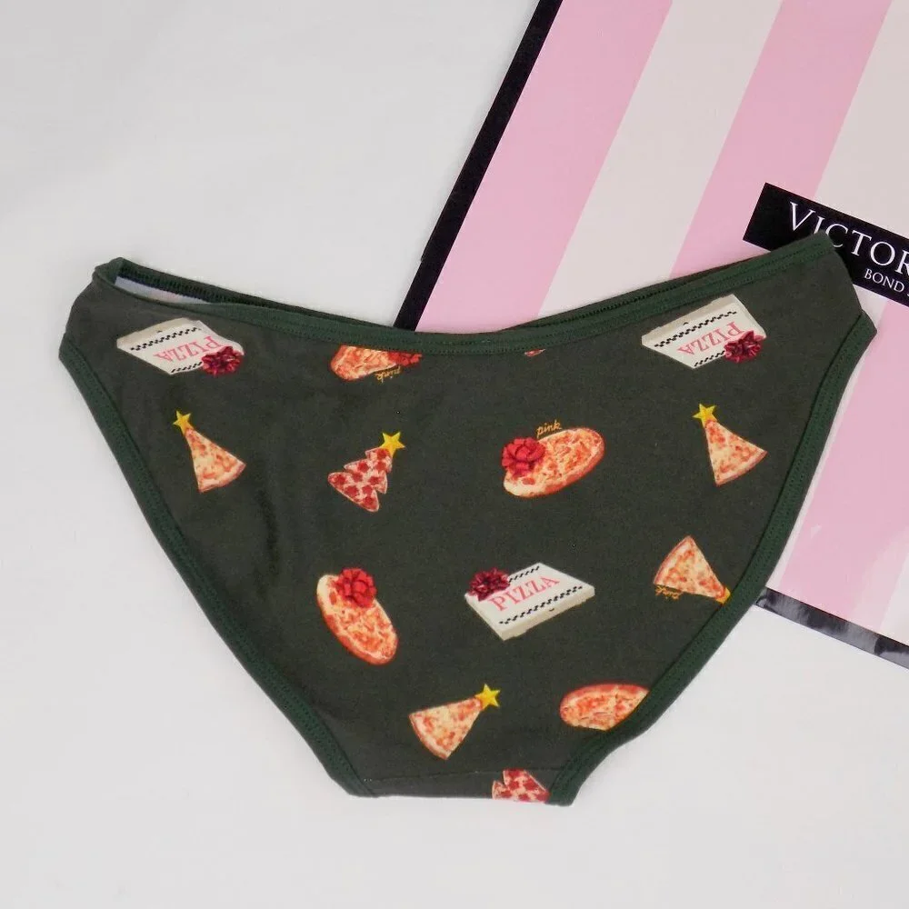 pizza food Christmas bikini brief cotton